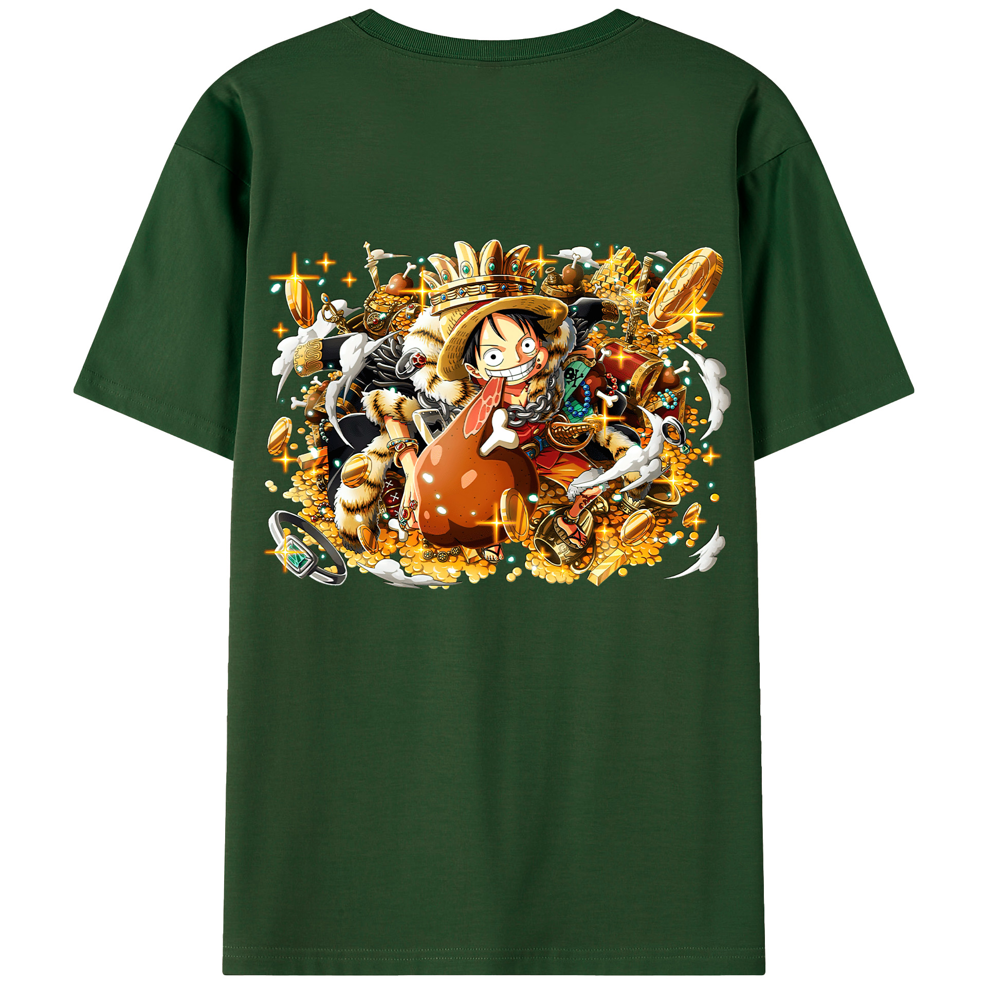 ワンピース モンキー・D・ルフィ ONE PIECE Monkey D. Luffy 綿100％半袖Tシャツ（背面プリント）